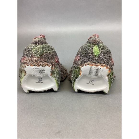 Set Of 2 Frosted Ceramic Turkey Candle Holders - 5x4.5x5.25” - Picture 7 of 11